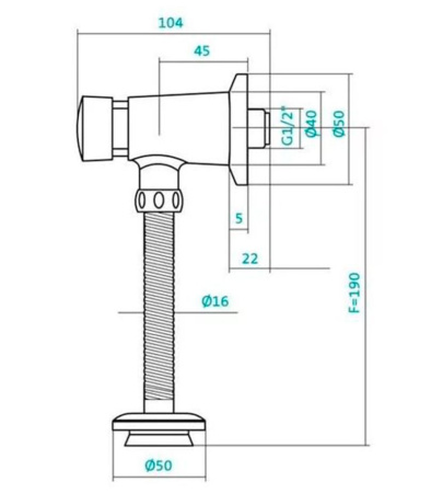 Кран для писсуара Santek 1.WH30.2.089 нажимной