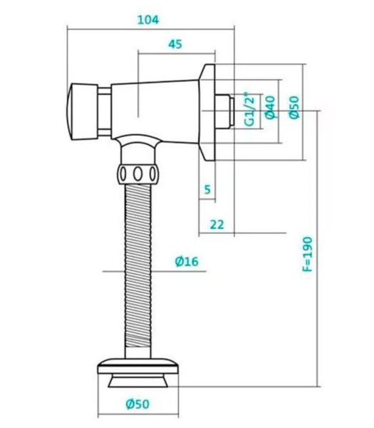 Кран для писсуара Santek 1.WH30.2.089 нажимной