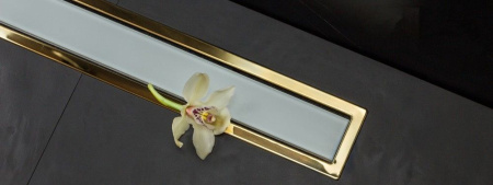 Душевой лоток Pestan Confluo Premium Line 950 White Glass Gold, 13100126