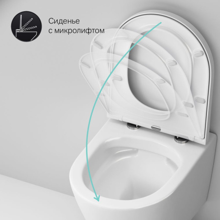 C741701SC Sense Подвесной унитаз AM.PM FlashClean с сиденьем микролифт