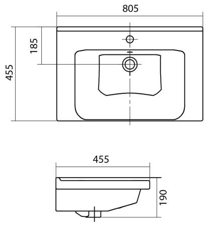Раковина Santek Миранда 80 1.WH30.2.251