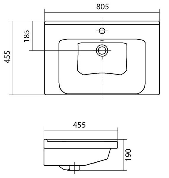 Раковина Santek Миранда 80 1.WH30.2.251