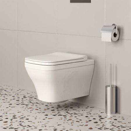 Унитаз Ambassador Benefit 203T20001R (535х340х360) белый, подвесной безободковый с тонкой крышкой