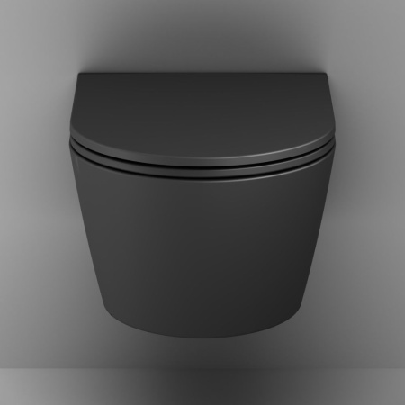 C8F1701MBSC Func Подвесной унитаз AM.PM 54 см FlashClean с сиденьем микролифт, черн мат