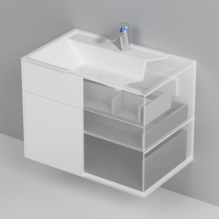 M50AFHX0803WM Inspire V2.0 База под раковину AM.PM, подвесная, 80 см, 3 ящика, push-to-open, белый матовый