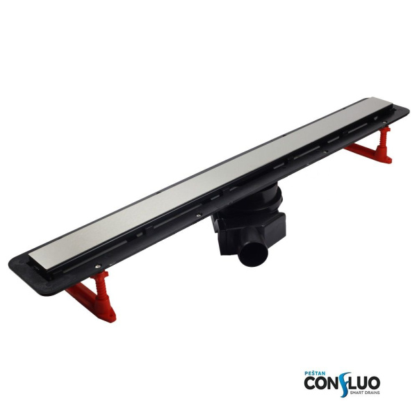 Душевой лоток Pestan Confluo Frameless Line 550 Black Glass, 13701203