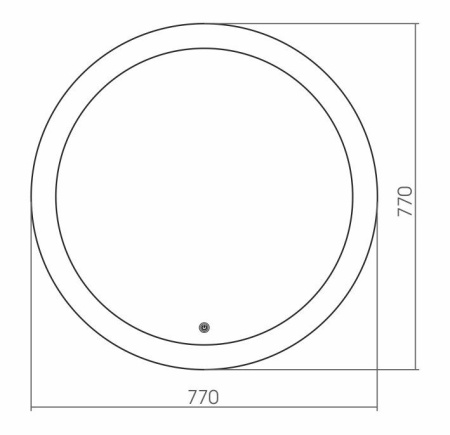 Зеркало Grossman COSMO 9D770 (770x770x30) с сенсорным выключателем