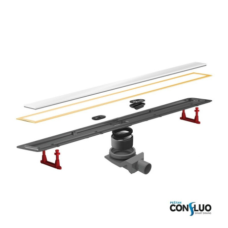 Душевой лоток Pestan Confluo Premium Line 950 White Glass Gold, 13100126