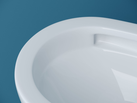 Подвесной унитаз Ceramicanova Vogue Торнадо безободковый, с ультратонким сиденьем с микролифтом и функцией быстрого снятия, с креплением скрытого монтажа, белый CN4008T