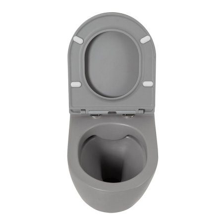 Унитаз подвесной безободковый BelBagno COLORATO BB062CHR-GR/BB062SC-GR