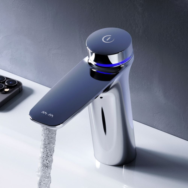 F50A02400_xxx Inspire V2.0, TouchReel Смеситель для умывальника AM.PM электронный, излив 125 мм, хром