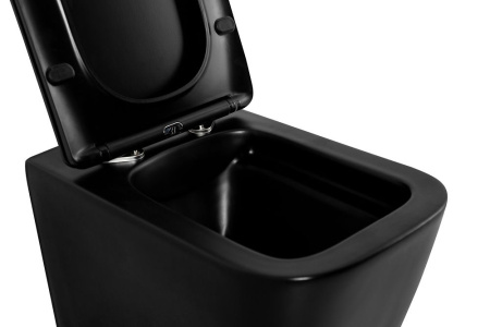 Унитаз подвесной безободковый BelBagno ARDENTE-C, черный BB3202CHR-MB/BB3202SC-MB
