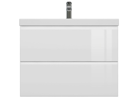 Тумба с умывальником подвесная Cersanit MODUO 80 с MODUO SLIM 80 узкая белый, 64126 + S-UM-MOD80SL/1