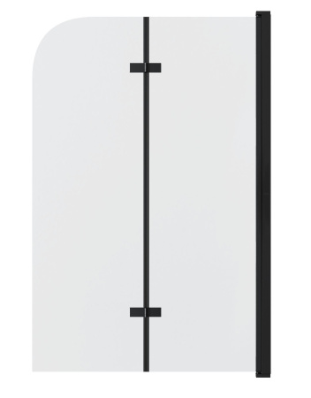 Шторка для ванны Grossman GR-106/110 BLACK (110х150) алюминиевый профиль, стекло прозрачное 6мм