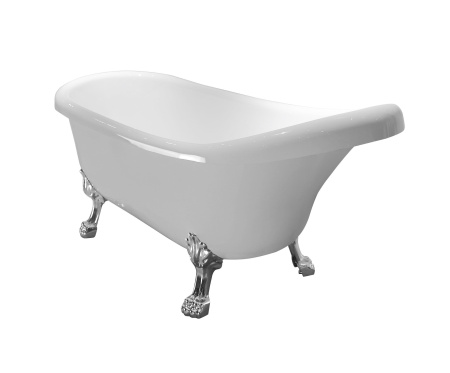Акриловая ванна отдельностоящая Cerutti SPA VICO 154Х70 на львиных алюминиевых хромированных лапах