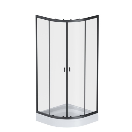 W88G-205-080BT64 X-Joy Twin Slide,  Душевое ограждение AM.PM без  поддона, 80x80, профиль черный