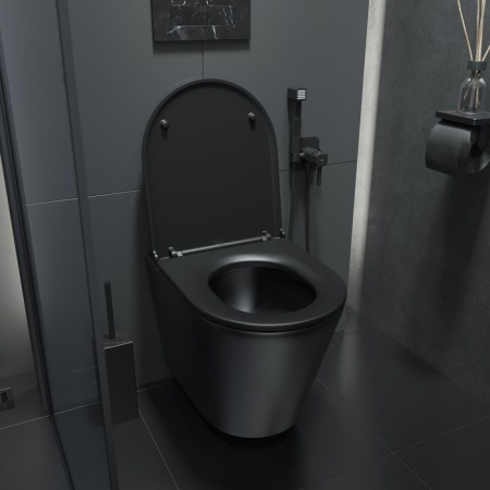 Унитаз подвесной IDDIS Calipso, черный матовый CALR3BMi25