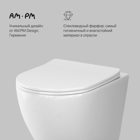 C801900SC Like Подвесной унитаз AM.PM AquaSpin с сид микролифт