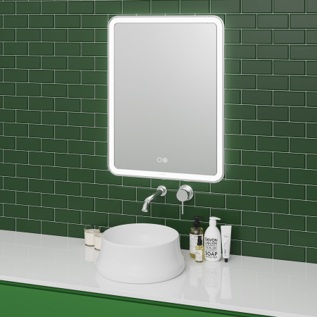 Зеркало Grossman LEO 166080 (600x800x45) LED с сенсорным выключателем, гравировкой и подогревом