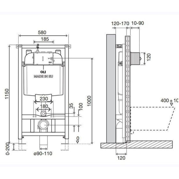 Инсталляция OLI 74 механическая, OLI 601801