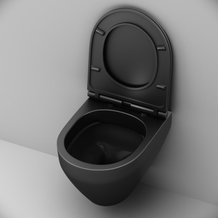 C701700MBSC Spirit V2.0 Подвесной унитаз AM.PM FlashClean с сиденьем микролифт, черн мат
