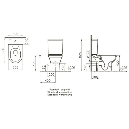 Унитаз-компакт VitrA S50 9797B003-7204 с микролифтом