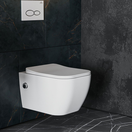 Подвесной унитаз RoxenBath Cube Bidet 530135-01X Rimless Soft Close с функцией биде