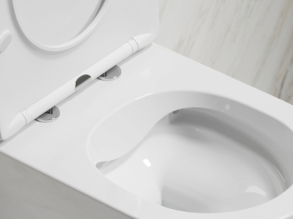 Подвесной унитаз Ceramicanova Modena  Rimless, глубокий смыв, с крепежом для полностью скрытого монтажа,  ультратонким сидением и крышкой с функцией плавного закрытия, дюропласт CN6063