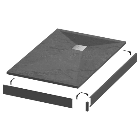 Поддон прямоугольник Grossman Strong GR-S280100Q графит 80x100x2.5