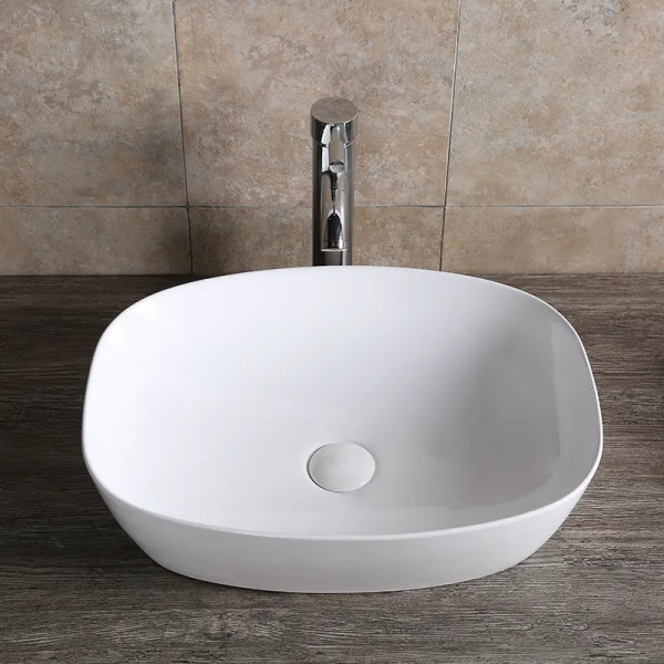 Раковина CR0064 накладная, белая, прямоугольная 510х390х140 Ceruttispa