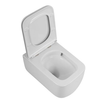 LUCE-TOR Унитаз подвесной безободковый с сиденьем дюропласт soft close, BB076CH-TOR/SC