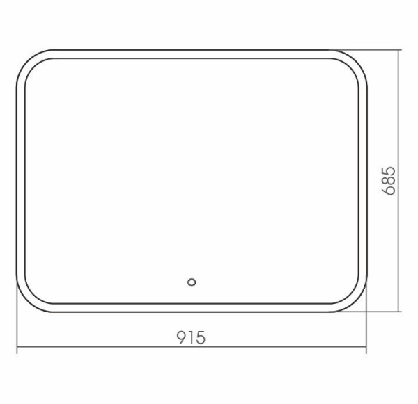 Зеркало Grossman COMFORT 690680 (915x685) с сенсорным выключателем