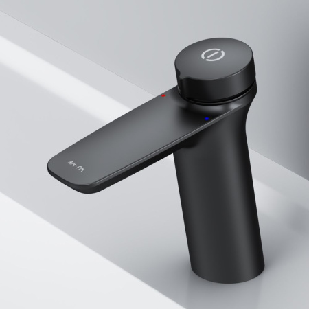 F50A02522 Inspire V2.0, TouchReel Смеситель для умывальника AM.PM, излив 125 мм, черный