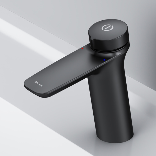 F50A02522 Inspire V2.0, TouchReel Смеситель для умывальника AM.PM, излив 125 мм, черный