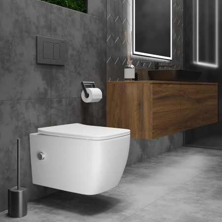 Подвесной унитаз RoxenBath Cube Bidet 530135-01X Rimless Soft Close с функцией биде