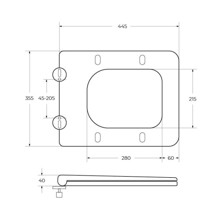 LUCE-TOR Унитаз подвесной безободковый с сиденьем дюропласт soft close, BB076CH-TOR/SC
