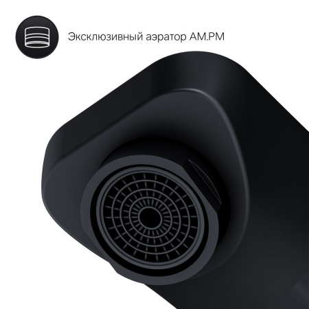 F85A72622 X-Joy, Смеситель для умывальника AM.PM монтируемый в стену, чёрный