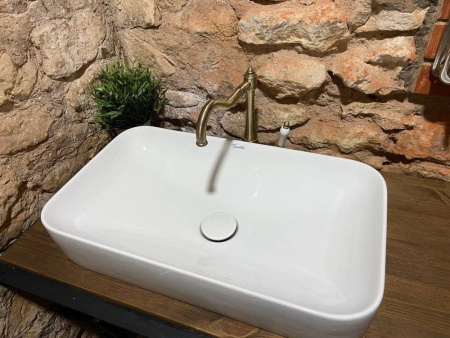 Накладная раковина Pestan Fluenta Round Washbasin 40008299 в комплекте с донным клапаном