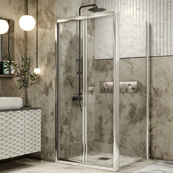 Душевое ограждение Grossman GR-9090 Alba2 (90*90*190) квадрат, складывающаяся дверь из двух частей