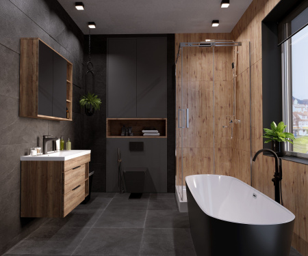 Ванна отдельностоящая Grossman GR-2701 Black (70x150x60)