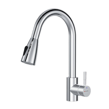 F85B07500 X-Joy S, Смеситель для кухни AM.PM с вытягивающимся изливом, хром