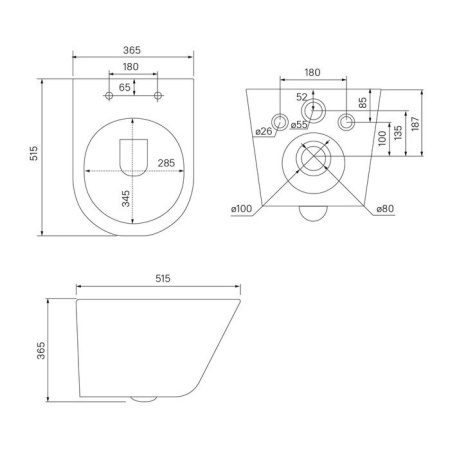 Унитаз подвесной IDDIS Calipso, черный матовый CALR3BMi25
