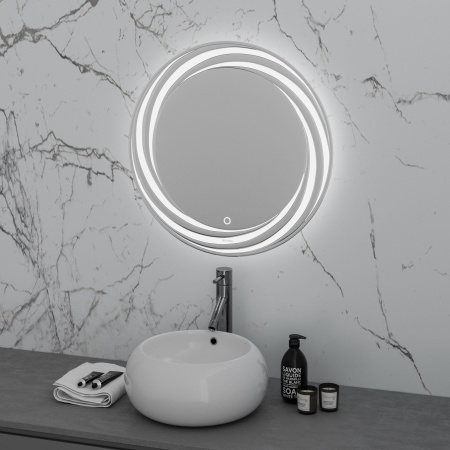 Зеркало Grossman ARMA D800 158080 (800x800x45) LED с сенсорным выключателем и гравировкой