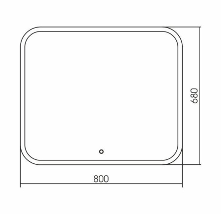 Зеркало Grossman COMFORT 680680 (800x680) с сенсорным выключателем