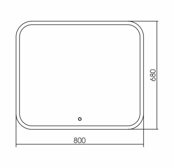 Зеркало Grossman COMFORT 680680 (800x680) с сенсорным выключателем