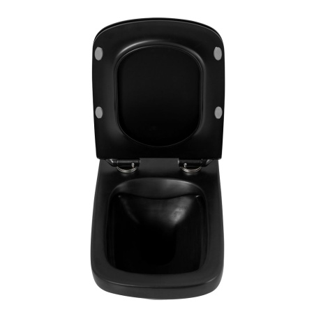 Унитаз подвесной безободковый BelBagno SELA, черный BB3201CHR-MB/BB3201SC-MB