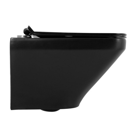 Унитаз подвесной безободковый BelBagno SELA, черный BB3201CHR-MB/BB3201SC-MB