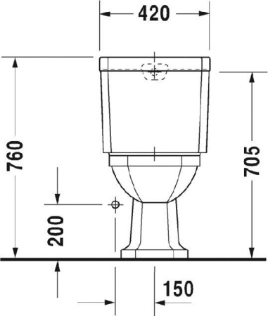 Унитаз напольный (под бачок) Duravit 1930 2270100001