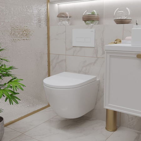 Подвесной унитаз RoxenBath Antares Tornado 530185-02 Rimless Soft Close