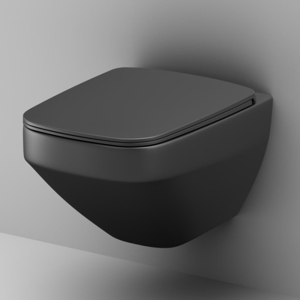C50A1700MBSC Inspire V2.0 Подвесной унитаз AM.PM FlashClean с сиденьем микролифт, черн мат